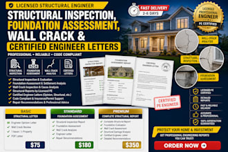 structural inspection, foundation assessment, wall crack certified engineer