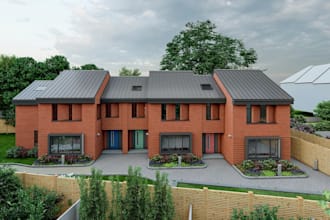 remodel old residential building, architecture uk home, housing development, cgi