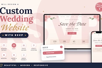 build a custom wedding website with rsvp and guest list