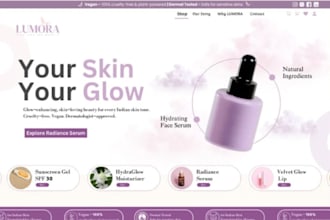 build squarespace beauty brand website skincare cosmetic product website