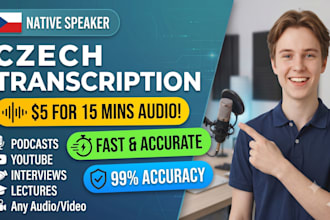 do professional czech transcription as a native speaker
