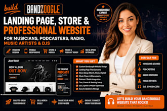 build bandzoogle landing pagestore musician podcast radio musicartist dj website