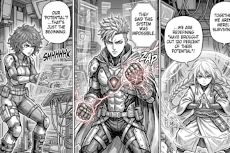 make anime manga comic book illustration webtoon cover art or manga comic artist