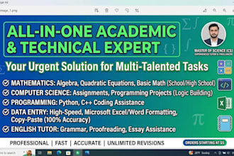 be your urgent math,com,english,algebra and data entry