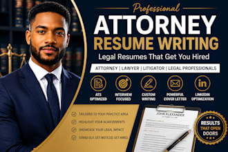 write ats litigator resume, attorney resume, lawyer CV and cover letter