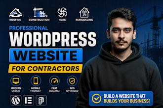 design contractor, construction, roofing, hvac, remodeling website