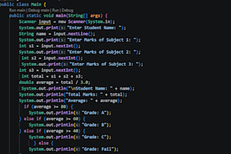 create java console applications and programming projects