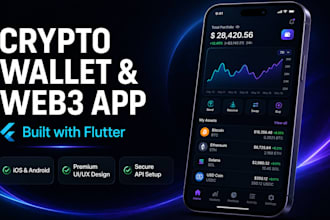 build crypto exchange wallet app and crypto web3 design using flutter