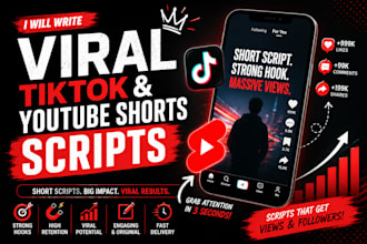write viral youtube shorts and tiktok scripts
