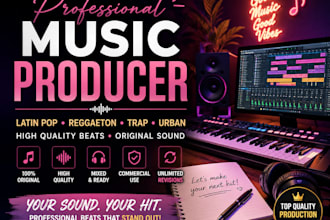 produce professional latin pop, reggaeton, trap and urban music beats