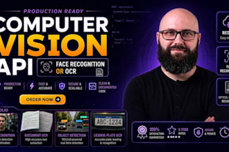 develop a production ready computer vision API with face recognition or ocr