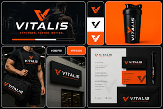 design business logo, brand identity, branding kit and brand kit