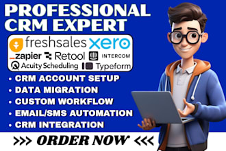 freshsales crm acuity xero webhooks intercom typeform retool zapier automation