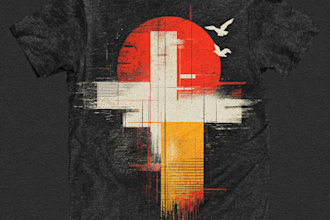 custom typography christian t shirt design