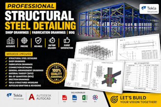 do structural steel detailing, shop drawings, fabrication drawings and boq