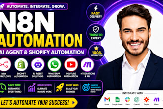 be your n8n ai agent developer n8n workflows and automation