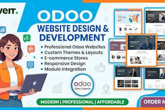 design the odoo website and customize the odoo e commerce shop