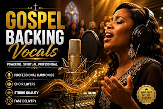 record children gospel choir or background vocals for your track