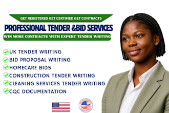 bid uk tender writing homecare domiciliary construction cleaning cqc bid tender