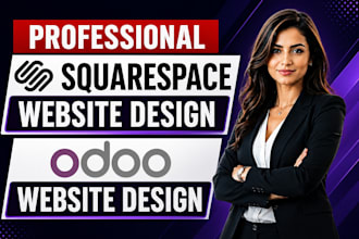 squarespace website design odoo ecommerce store setup landing page website