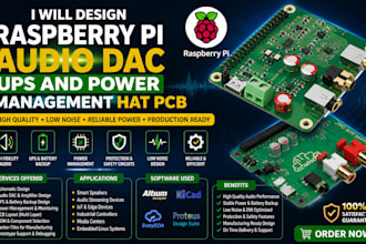 design raspberry pi audio dac ups and power management hat pcb