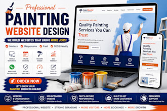 design a professional painting contractor website for residential and commercial