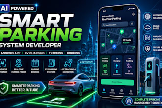 build ai android smart parking system car parking app evcharging mobile tracking