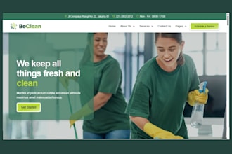 build cleaning website cleaning service website house, office cleaning website