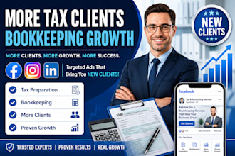 grow income tax tax return tax prep bookkeeping social media to get more clients