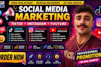 instagram marketing and tiktok promotion for real organic follower growth