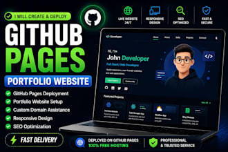 create and deploy a professional github pages portfolio website