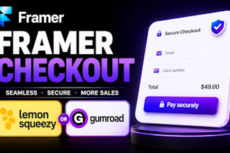 integrate lemonsqueezy or gumroad checkout into your framer website