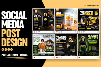 design instagram, facebook posts and ads