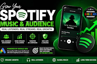do organic spotify album promotion, track playlist promo and apple music