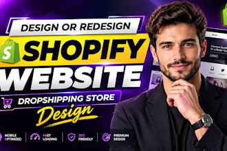 build shopify store design, shopify dropshipping store, shopify website
