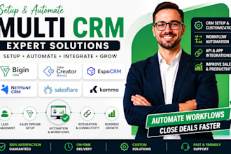 setup bigin crm zoho creator form espocrm nethunt salesflare kommo automation