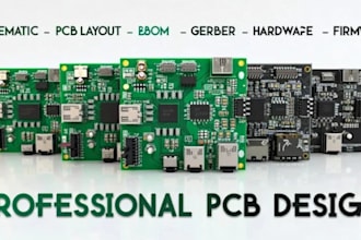 make hardware prototyping, schematic, pcb design, esp32, esp8266, stm32, arduino