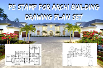 license architectural plans, site plan, ca, engineering stamps for quick stamp