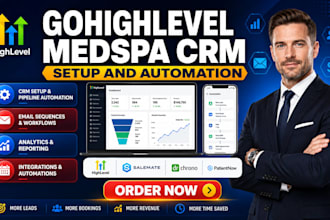 setup medspa crm system with gohighlevel drchrono patientnow workflow automation