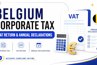 handle belgium corporate tax, vat return, and annual declarations