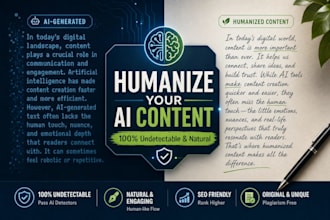 humanize and rewrite your ai content to make it undetectable and natural