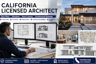 california licensed architect floor plans elevations architectural room layouts