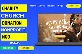 build church website, non profit website, donation website