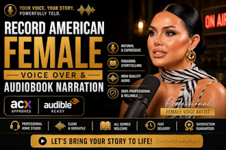 record american female voice over and audiobook narration