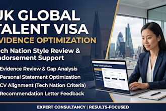 review and optimize your UK global talent visa evidence