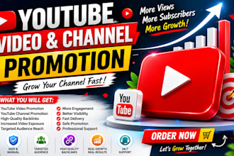 do organic youtube channel growth, video promotion to million active audience
