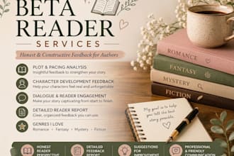 be your beta reader and provide honest feedback