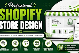 build or redesign shopify website, dropshippingstore