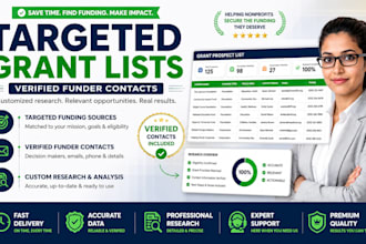 create a targeted grant prospect list with funder contacts