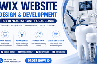 design wix cosmetic beauty website implant dentist dental oral clinic website